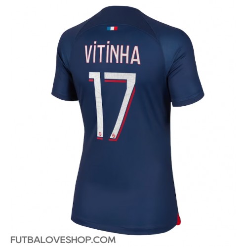 Dres Paris Saint-Germain Vitinha Ferreira #17 Domáci pre Ženy 2023-24 Krátky Rukáv